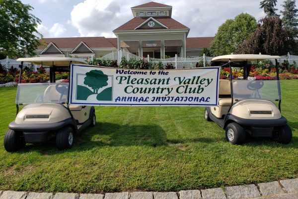 pleasant valley carts with banner